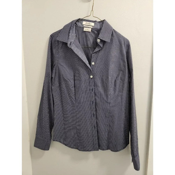 Van Heusen - Navy Blue -Womens - Button down women blouse. Small. Like brand new - Picture 1 of 4
